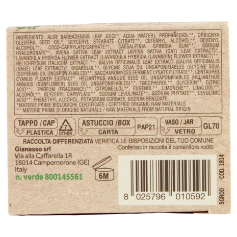 I Provenzali Bio Crema Gel Biologica Lavanda Ligure 50 mL